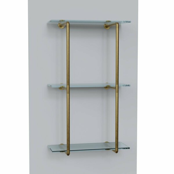 Designs Of Distinction Contemporary Flush Bistro Shelf Kit - 3 Shelves - Satin Brass 01FLUSH1236SB1